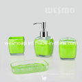 Transparent Polyresin Bathroom Set (WBP0834A)